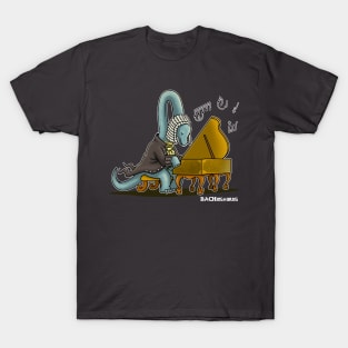 Sebastian Bach Cute Kawaii Musician Brachiosaurus Bach Music Cartoon T-Shirt